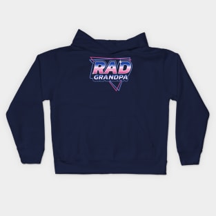 Rad Grandpa - 80's Retro Vintage Retrowave Dad Father's Day Kids Hoodie